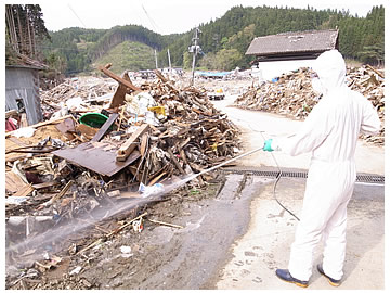 東日本大震災後の害虫防除活動